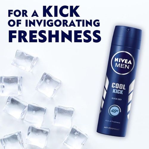 NIVEA Cool Kick Anti-Perspirant Spray For Men, 48h - 200ml (Pack Of 2) Item | Buy NIVEA Cool Kick Anti-Perspirant Spray For Men, 48h - 200ml (Pack Of 2) | SPOP Enterprise Global